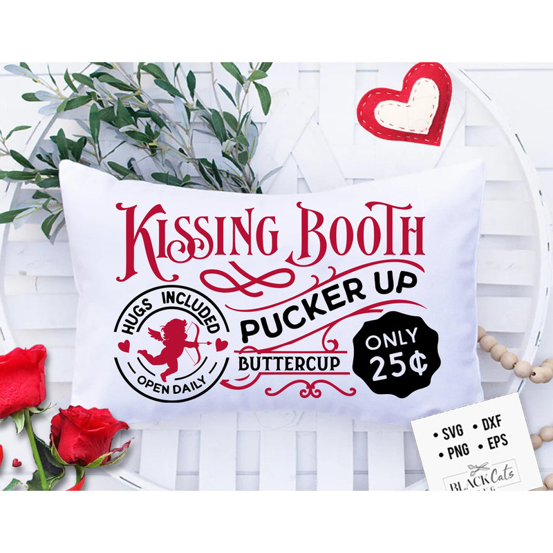 Kissing booth svg, Kissing booth poster svg, Kissing booth sign, smootch svg, Farmhouse Valentine svg.jpg