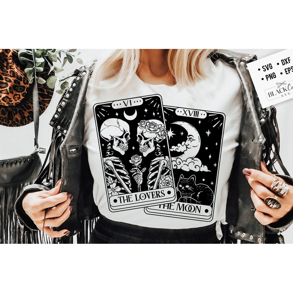 The Lovers tarot card SVG, Tarot cards lovers svg, The lovers svg, The Lovers SVG, Skeleton Love Tarot Card SVG, Skeleton love Valentine svg.jpg