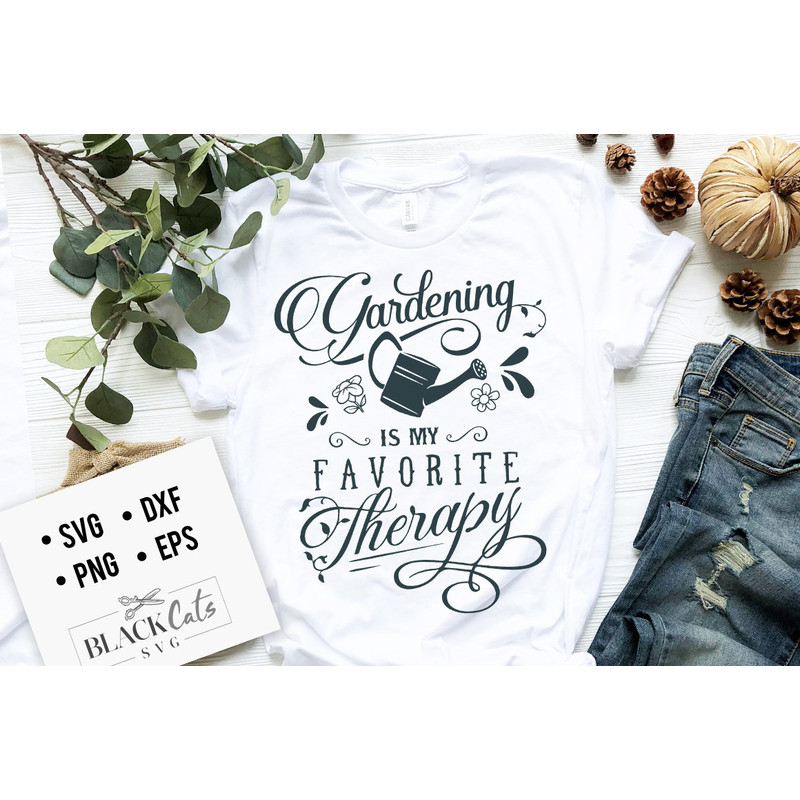 Gardening is my therapy SVG, Garden svg, Gardening svg, plants svg, Funny gardening svg, Garden sign svg,.jpg