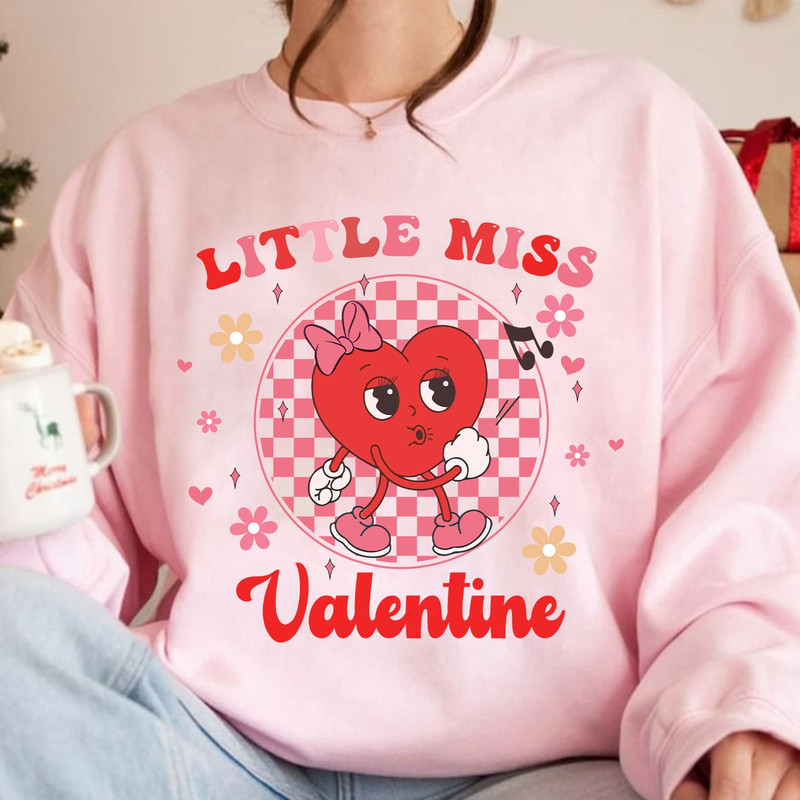 Digital Png File Little Miss Valentine, Funny Heart Character Girl Bow Valentine's Day, Little Miss Valentine Svg, Sublimation Dtf Dtg.jpg