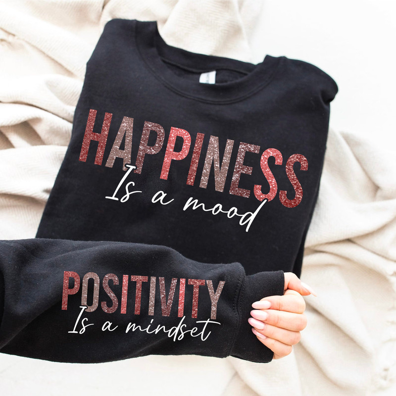 Happiness is a Mood Glitter Png, Boho Motivational Sleeve Shirt Design PNG, Love Yourself Png, Positive Daily Affirmations Png, Trendy Png.jpg