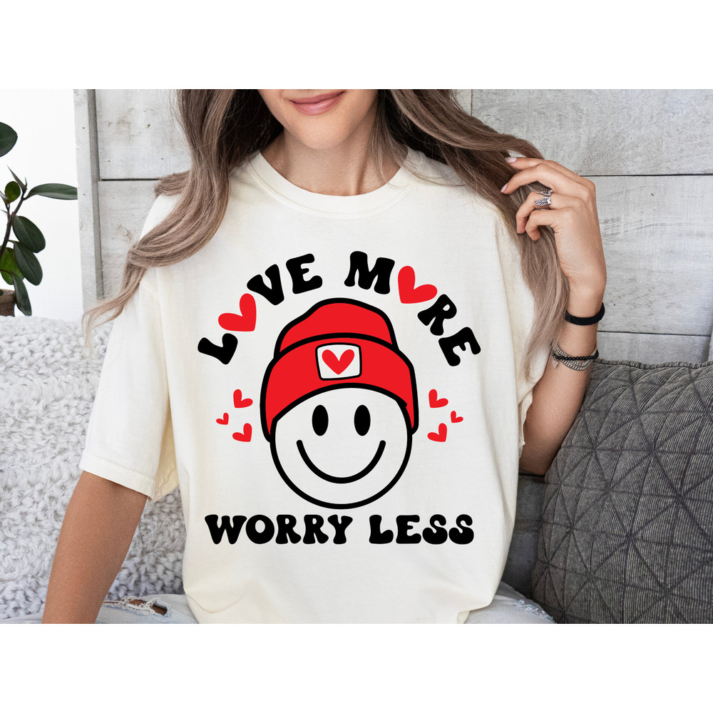 Love More Worry Less SVG PNG PDF, Love Svg, Valentine Day Svg, Png for Sublimation, Cameo Cricut, Heart Svg, Xoxo Svg, Retro Svg, Love Like.jpg