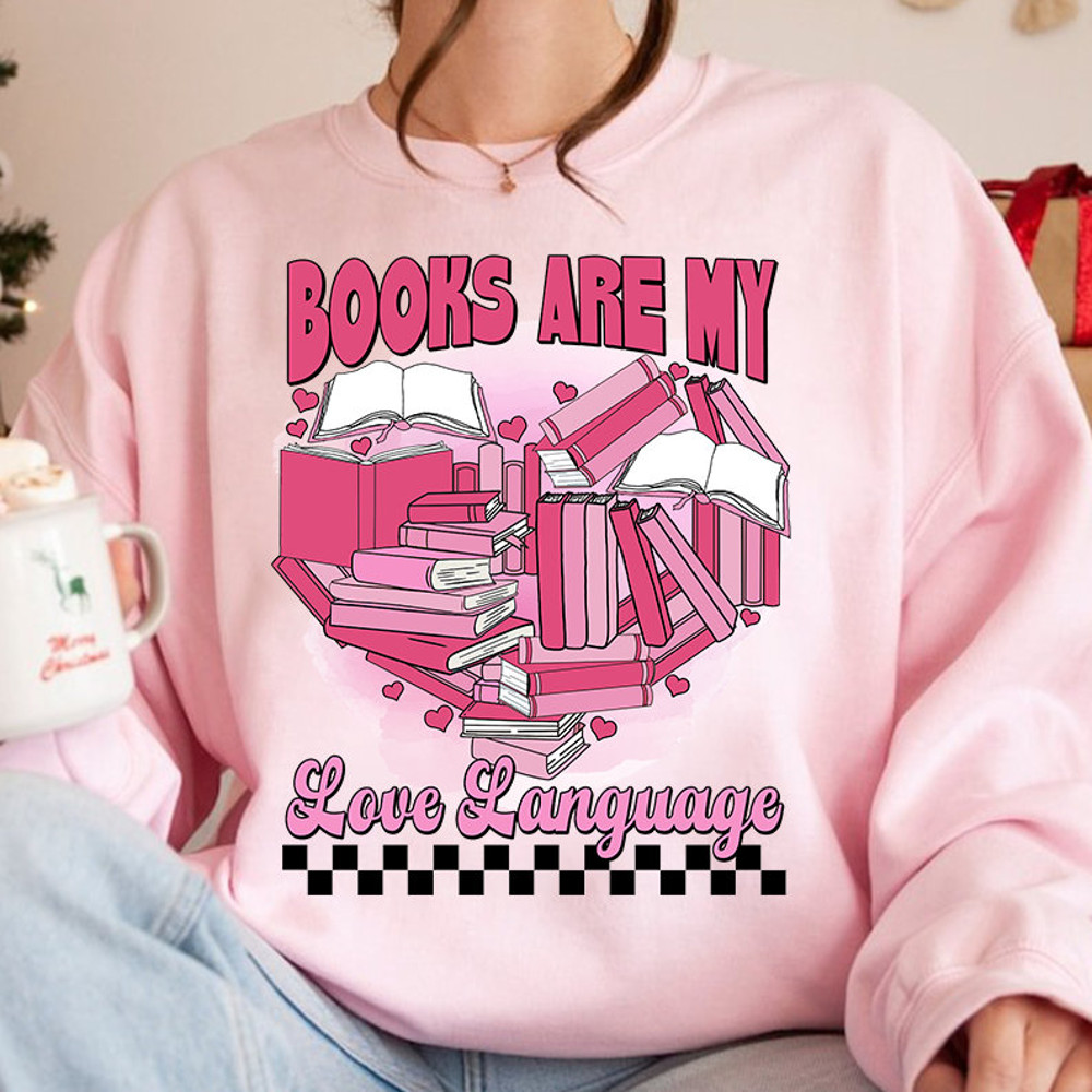 Books Are My Love Language Png, Teacher Valentines png, Valentines Day sublimation png, Book Lover png, Valentines Gift, Retro Valentines.jpg