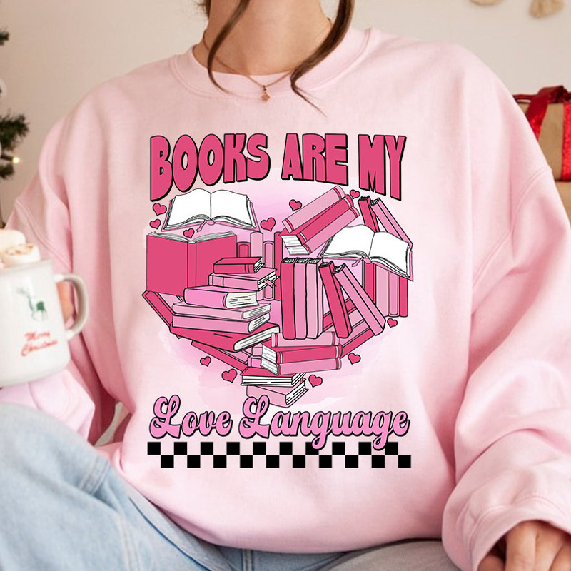 Books Are My Love Language Png, Teacher Valentines png, Valentines Day sublimation png, Book Lover png, Valentines Gift, Retro Valentines.jpg