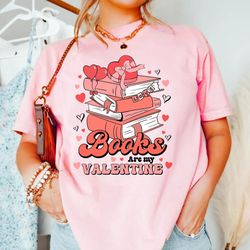 books are my valentine png, all booked for valentine png, teacher valentines png, book lover png, valentines gift, retro