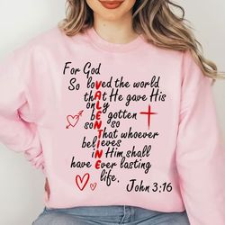 for god so loved the world png, valentine png, christian valentine, bible verse, digital download, retro valentine, love