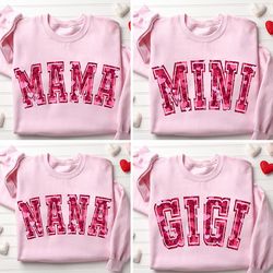 mama mini matching glitter valentines png, valentine day png , retro valentines heart, mama and mini valentine png, matc