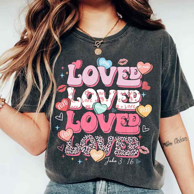 Retro Loved John 316 PNG, So Very Loved Png, Christian Valentines Sublimation, Valentine Leopard Design PNG, Valentines Day T Shirt Design.jpg