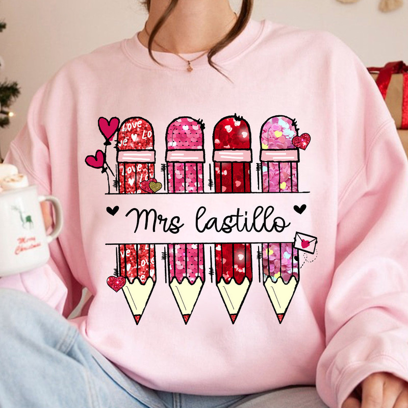 Retro Valentine Pencils Png, Teacher Valentine Png, Custom Name Teacher,Teacher Life Png, Cute Teacher Valentine Png, Teaching Sweethearts 1.jpg
