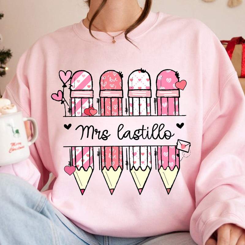 Retro Valentine Pencils Png, Teacher Valentine Png, Custom Name Teacher,Teacher Life Png, Cute Teacher Valentine Png, Teaching Sweethearts 3.jpg