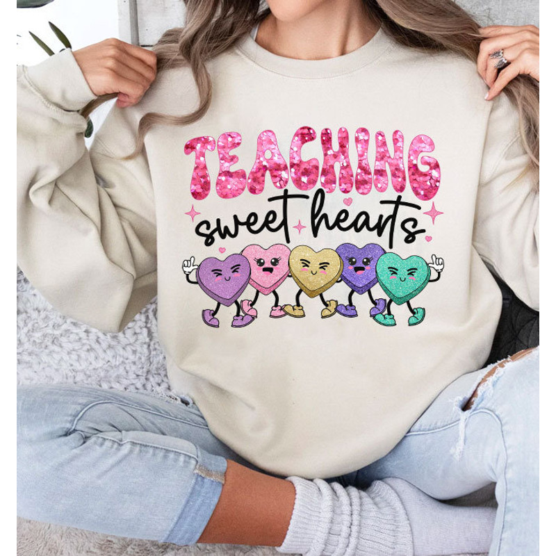 Teaching Sweethearts Png, Teacher Valentines png, Valentines png, Retro Valentines png, Teacher png, Teacher Sublimation, Png Designs.jpg