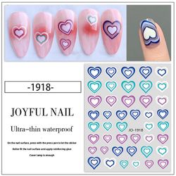 Nail Art Stickers Pink Blush Bloom Self-adhesive Decals DIY French Manicure Tips