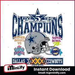 Vintage Dallas Cowboys Super Bowl SVG