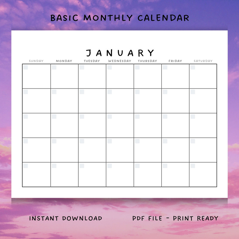 Dream 12 Month Calendar 2 Styles PDF Digital File Print Ready Printable Blank Undated Monthly Yearly Annual Planner.jpg