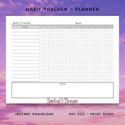 twinkle , 3 styles , daily , monthly habit tracker , goal , pdf , digital file , print ready , printable , blank , undat