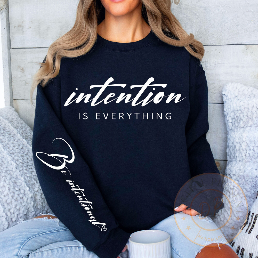 Intention is everything SVG PNG, Boho Self Love Svg, Motivational Sleeve Shirt Design Svg, Boho Quote Love Yourself Svg, Png File.jpg