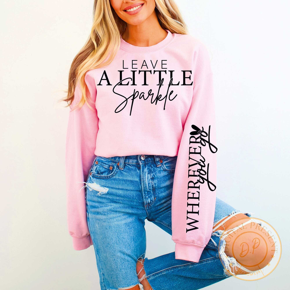 Leave a Little Sparkle SVG PNG, Boho Self Love Svg, Motivational Sleeve Shirt Svg, Boho Quote Self Care Svg, Png File.jpg