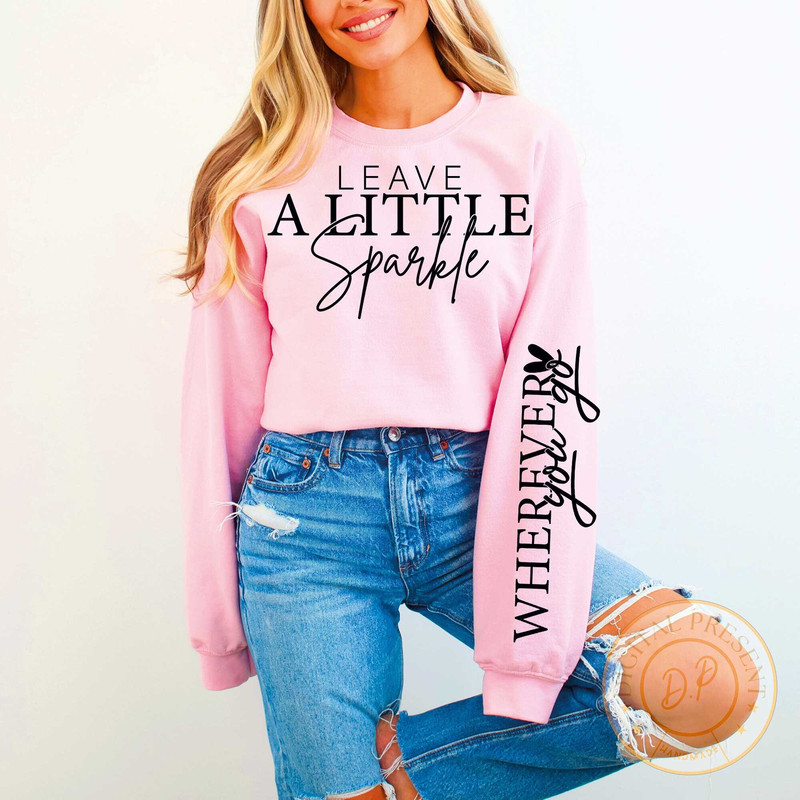 Leave a Little Sparkle SVG PNG, Boho Self Love Svg, Motivational Sleeve Shirt Svg, Boho Quote Self Care Svg, Png File.jpg