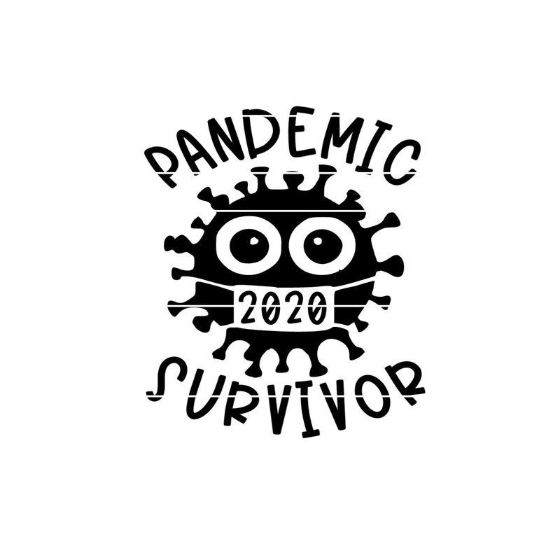 2020 Pandemic Survivor SVG, New Years Eve File, New Years Eve Party Decor SVG, Quarantine New Years, Germ SVG, New Years Cricut Cut File.jpg