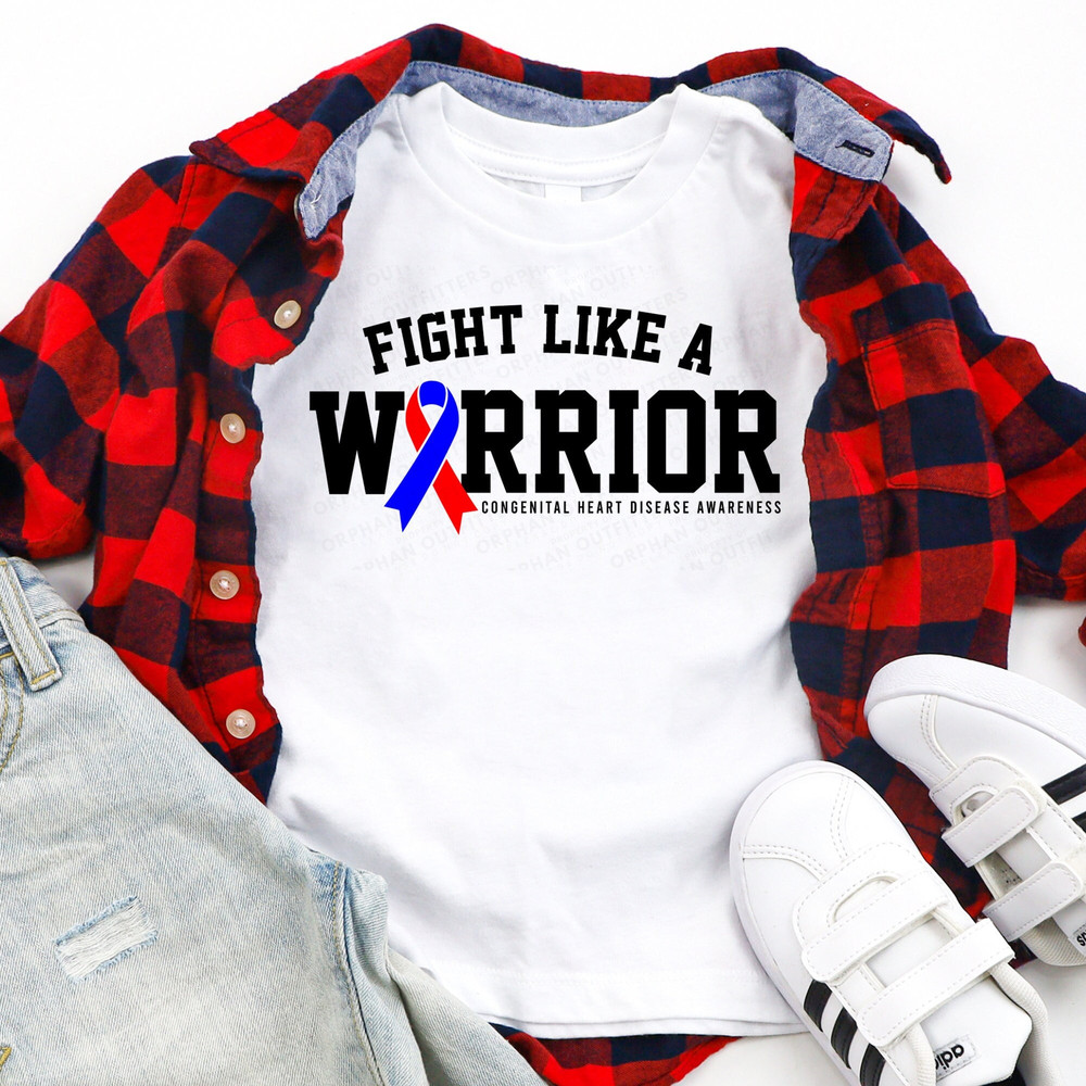 CHD Awareness, Fight Like A Warrior SVG, Congenital Heart Disease Shirt Design, 1 in 100.jpg