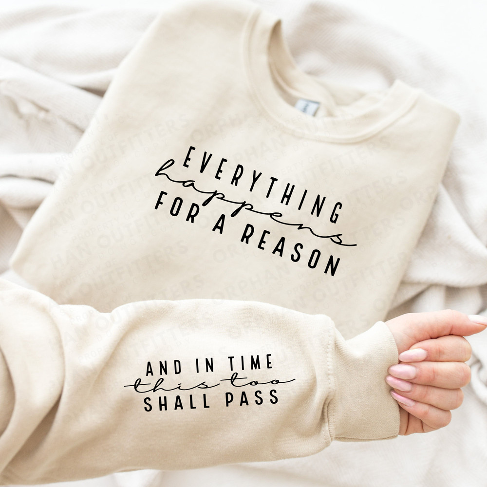 Everything Happens For A Reason SVG, Boho Self Care, Motivational Svg, Sleeve Design, Trendy Shirt, Positive Affirmations for mental health.jpg