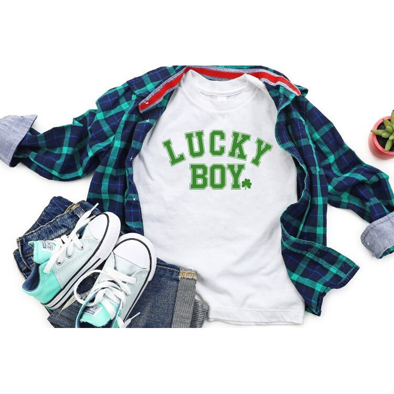 Lucky Boy SVG, png, pdf, jpeg, St Patricks Day Sublimation PNG, St Pattys shirt cut file for kids, shamrock clipart, dtf screen print file.jpg