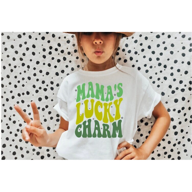 Mama's Lucky Charm SVG, Retro Boho St Patricks Day Sublimation PNG Design, St Patricks Day T Shirt Cut File, St Paddys Day Parade Shirt svg.jpg