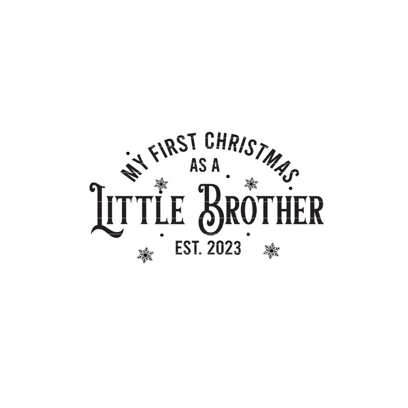 My First Christmas As A Little Brother SVG, First Christmas Ornament Gift, Christmas Cricut Cut Files, Newborn Baby Gift, Family Matching.jpg