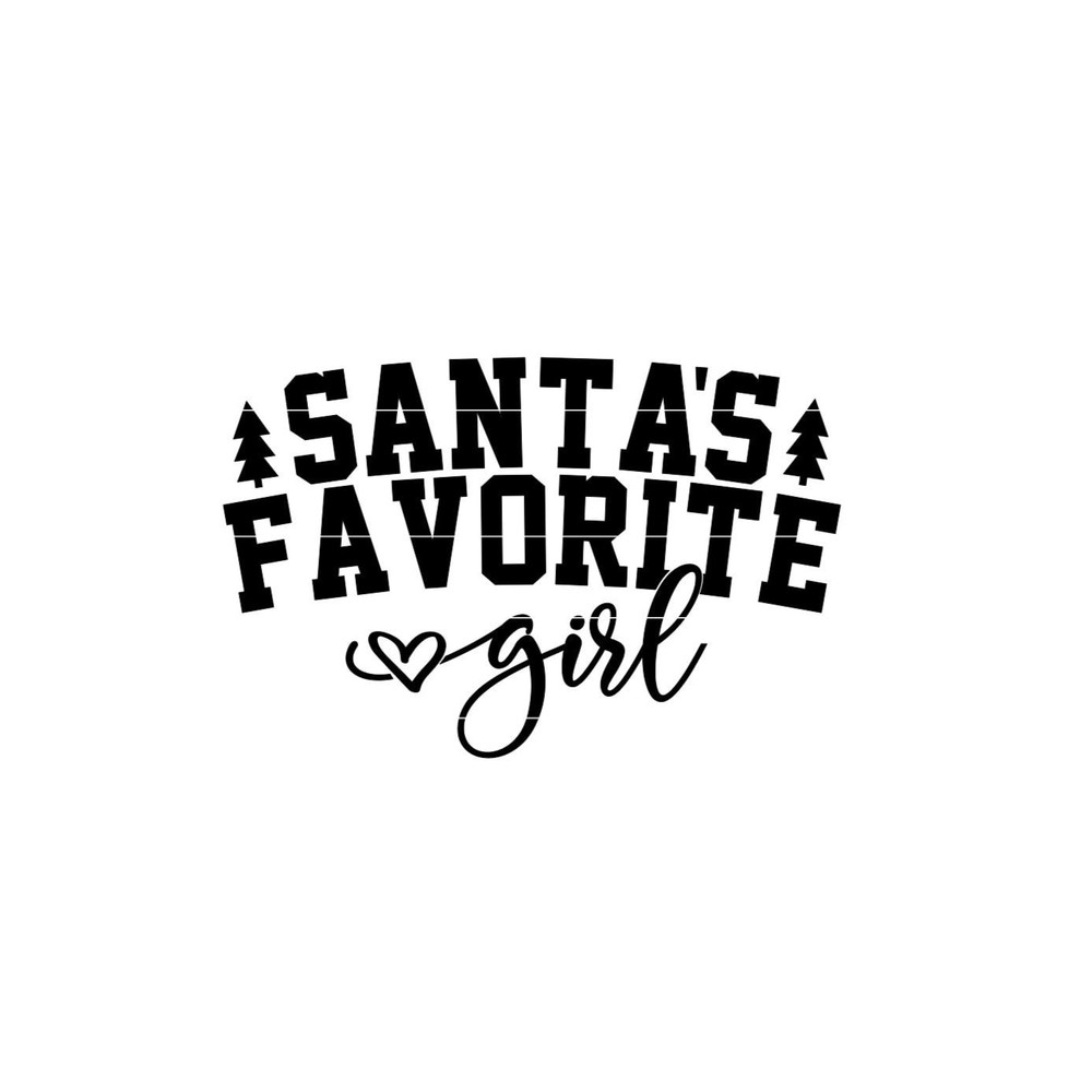 Santa's Favorite Girl SVG, Kids Christmas Sweater Shirt SVG, Toddler Holiday Design, Baby's first Christmas Cricut Cut file.jpg