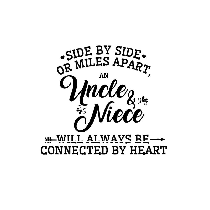 Uncle SVG, Niece SVG, Side by side or miles apart an uncle and niece will always be connected by heart svg, png, jpg, dxf. 1.jpg