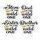 Wild One First Birthday Theme Family Matching Shirt SVG Bundle, Jungle Safari One Birthday SVG, Where the Wild Things Are Printable PNG 1.jpg