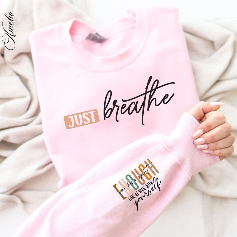 Boho Inspirational Svg, Just Breathe Quote Svg Png, Motivational Sleeve Shirt Design Svg, Positive Daily Affirmation Svg, Boho Self Care Svg.jpg