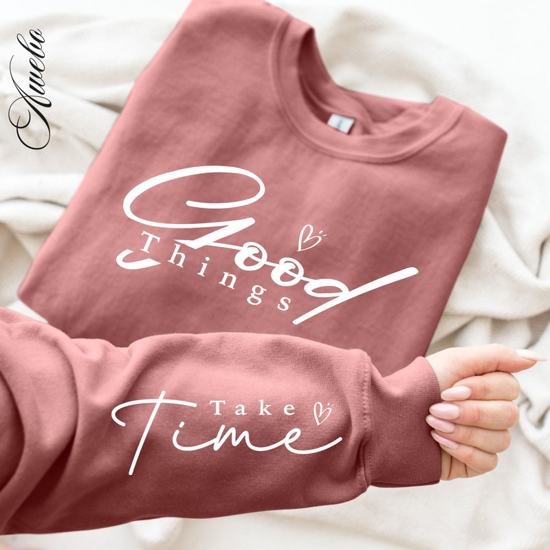 Good Things Svg, Take Time Svg Png, Boho Motivational Quote svg, Sleeve Shirt Design Svg, Positive Affirmation Svg, Boho Self Love Svg.jpg