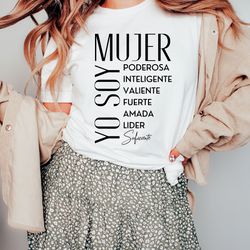 latina svg , mujer valiente poderosa svg , empowered latina woman , spanish svg , mexican svg , latina png , yo soy muje