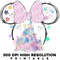 Watercolor PNG Castle Clipart, Watercolor Castle, Mouse Balloon, Mouse Castle Png, Magic Kingdom Png, Castle Sublimation, Printable Design.jpg