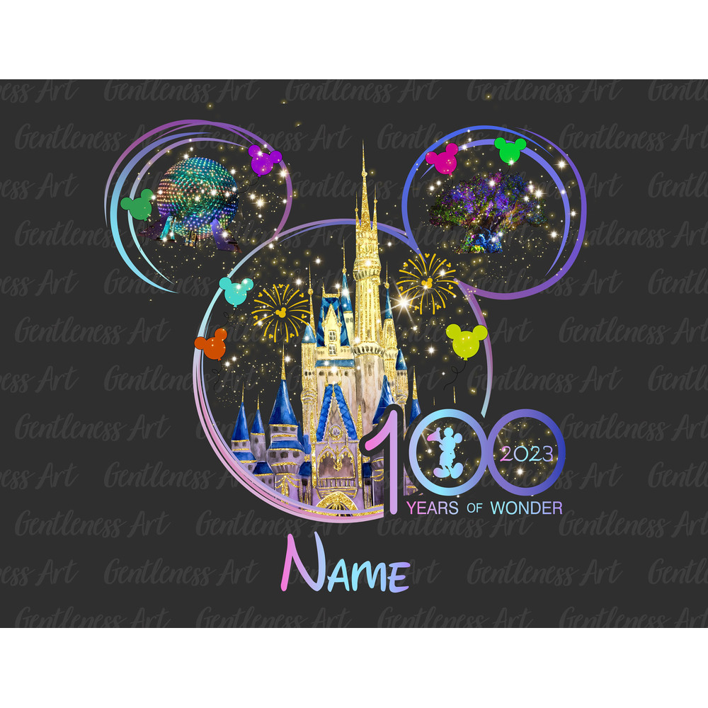 100 Years of Wonder 2024 Png, Magical Castle Anniversary, 100th Anniversary Celebration Png, Family Vacation Png.jpg