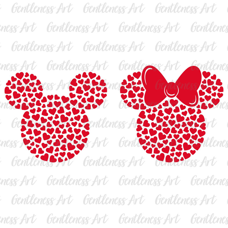 Bundle Mouse Icon Red Heart Svg Png, Valentine Day Svg, Conversation Hearts Svg, Cupid Lover Svg, Couple Svg, Love XOXO Cricut Sublimation.jpg