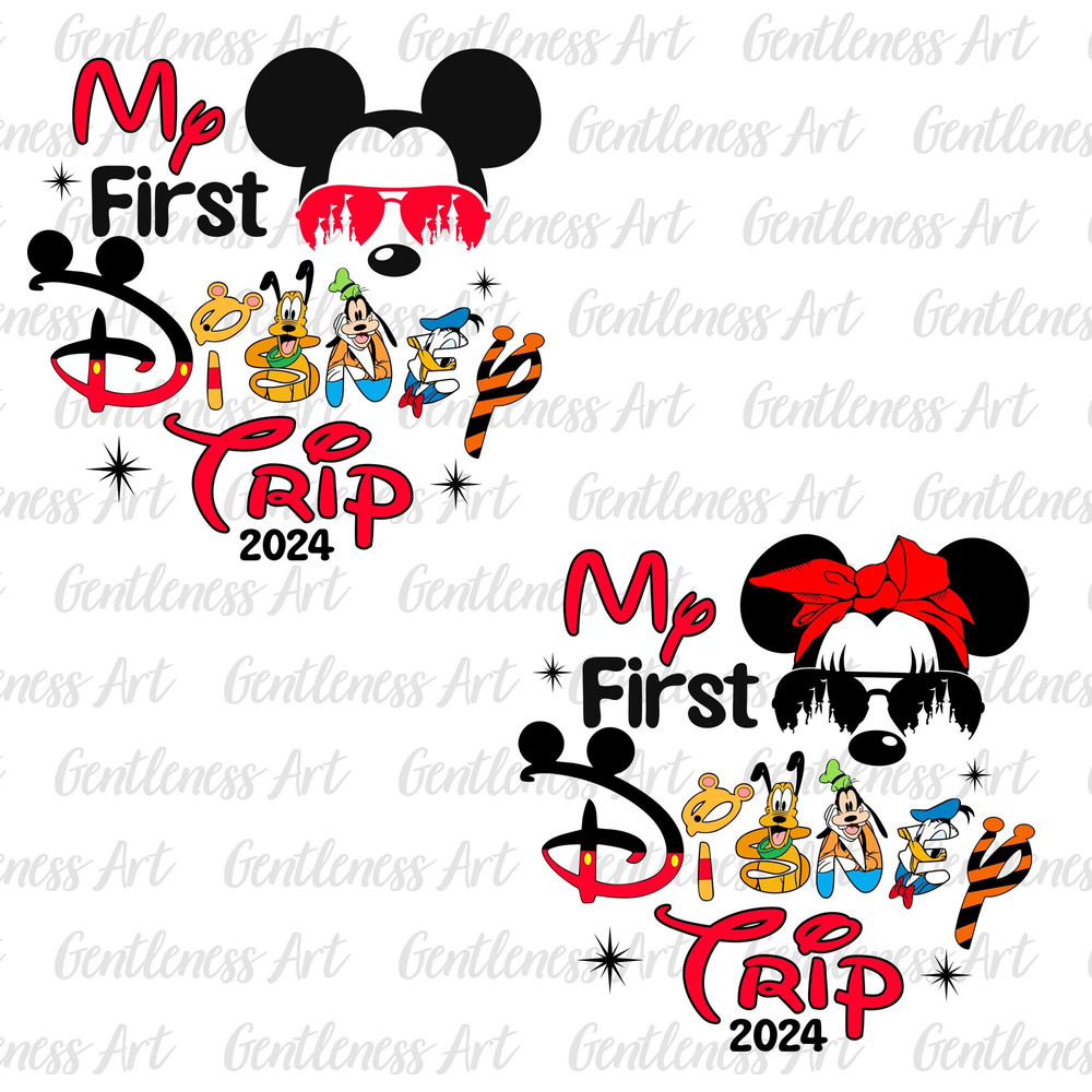 Bundle My First Trip 2024 Svg, Family Vacation Svg, Vacay Mode, Vacation Trip, Magical Kingdom, Svg, Png Files For Cricut Sublimation 1.jpg