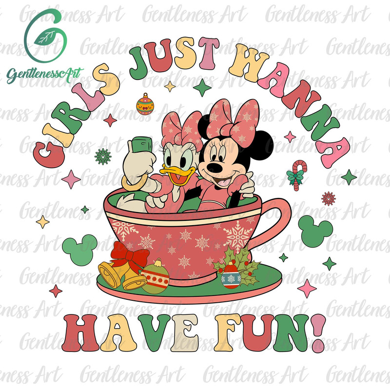 Christmas Girls Just Wanna Have Fun Svg, Christmas Sister, Christmas Friends Svg, Holiday Season Svg, Christmas Cup Svg.jpg