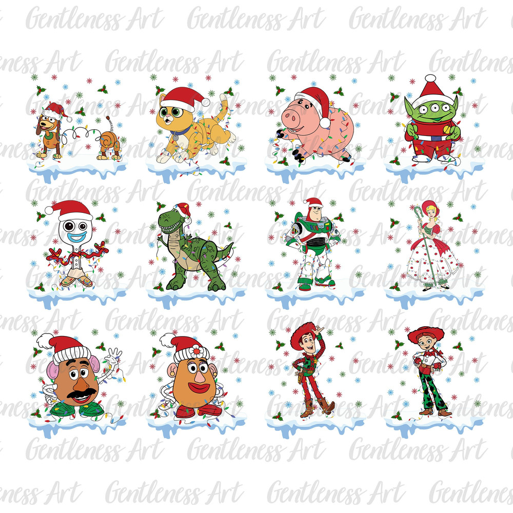 Christmas Toy Character Bundle Png, Christmas Squad Png, Christmas Friends Png, Holiday Season Png, Xmas Png.jpg