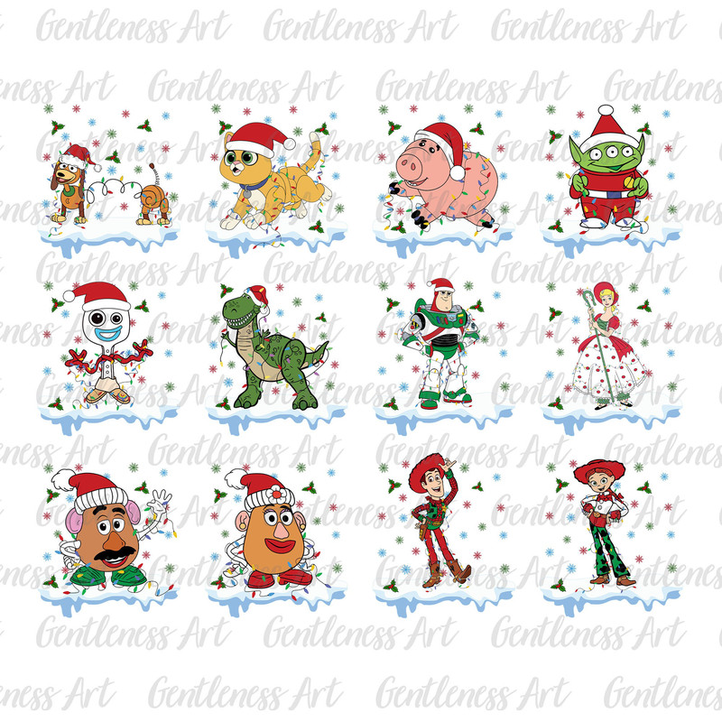 Christmas Toy Character Bundle Png, Christmas Squad Png, Christmas Friends Png, Holiday Season Png, Xmas Png.jpg