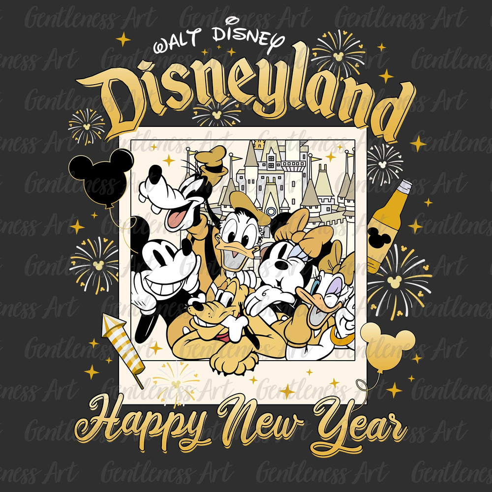 Happy New Year 2024 Png, New Year 2024 Png, Holiday Season Png, Magic Kingdom, Vintage New Year Png 1.jpg