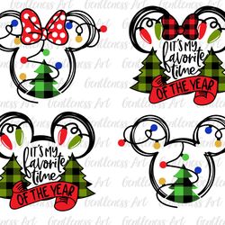 its my favorite time of the year plaid christmas png svg, christmas tree svg, christmas light svg, xmas, holiday season