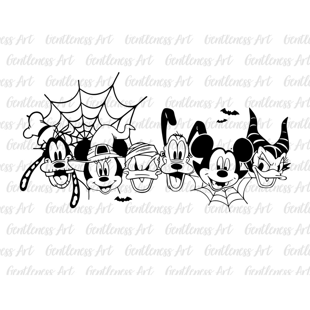 Mouse And Friends Halloween, Halloween Costume Svg, Spooky Vibes Svg, Trick Or Treat Svg.jpg