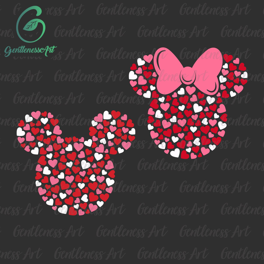 Mouse Icon Red Heart Svg Png, Valentine Day Svg, Conversation Hearts Svg, Cupid Lover Svg, Couple Svg, Love XOXO Cricut Sublimation.jpg