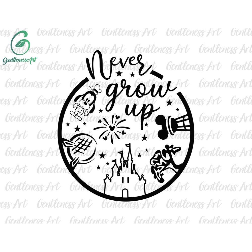 Never Grow Up Svg, Family Trip Svg, Magic Land Svg, Svg, Png Files For Cricut Sublimation.jpg