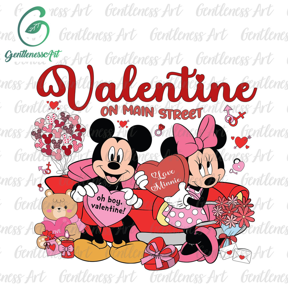 Valentine's Main Street Png, Mouse Valentines Png, Heart Png, Magical Heart Valentines, Cupid Lover Png, Love XOXO Couple, Retro Valentines.jpg