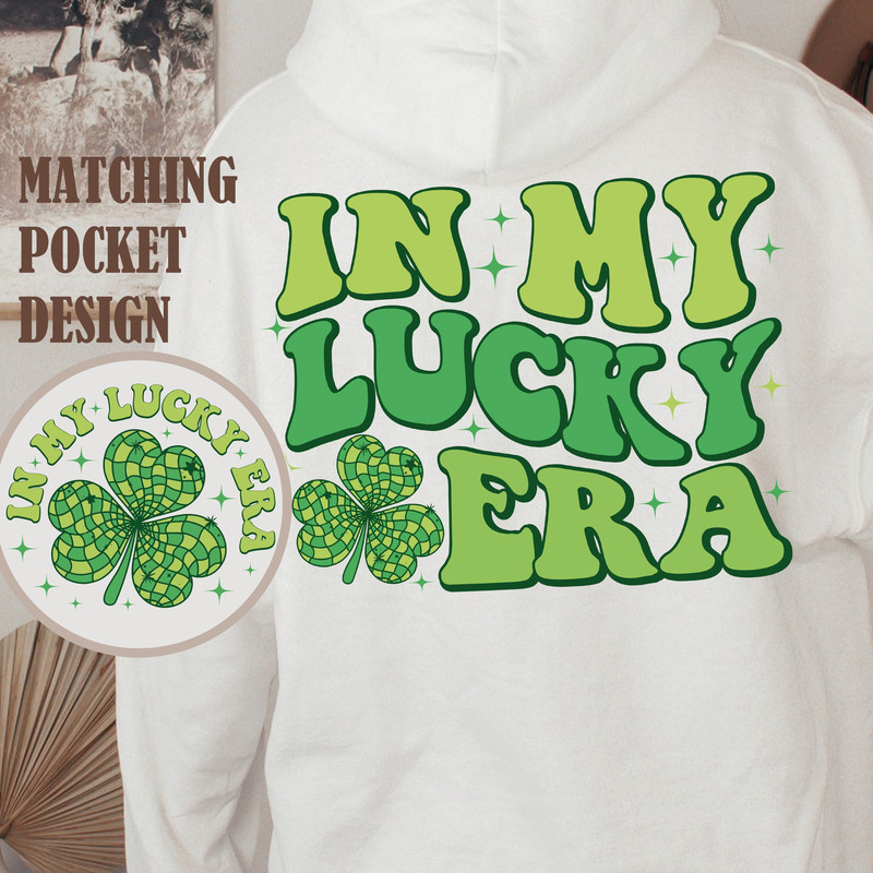 In My Lucky Era SVG png, St Patricks Day SVG, Shamrock Png, Clover Checker Png, Retro St Patricks Shirt, Svg Files For Cricut.jpg