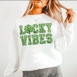 sparkly glitter st patricks day, lucky vibes png, lucky vibes faux glitter, lucky png, st paddys day png, trendy st patr