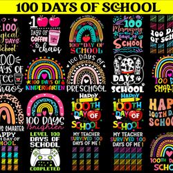 100 days of school svg bundle, happy 100 days of school svg, back to school svg, teacher school svg, 100 days of school